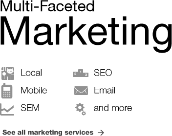 Local marketing done globally! We offer a full-line of services that will help your business to grow, such as SEM, SEO, eMail Marketing, Mobile, Print/Media Advertising... See all marketing services